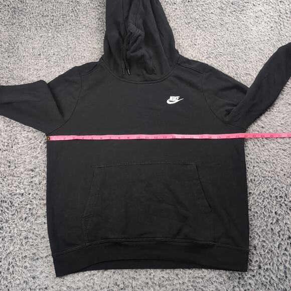 Nike Sweatshirt Women Medium Black Athleisure Hoodie Fleece Lounge Pullover - Picture 3 of 6